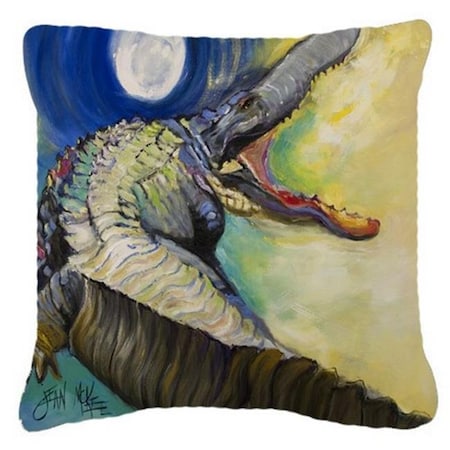 Carolines Treasures JMK1207PW1414 Alligator Canvas Fabric Decorative Pillow